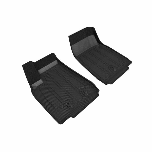 3D Maxpider Elegant Hybrid 1st Row Floor Liners for 2016-2021 Tesla Model X - Black SLTL00114709